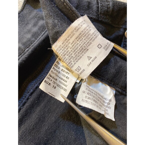 Gloria Vanderbilt, Black Denim Jeans Size 18 Average Amanda Excellent Condition - Picture 6 of 8